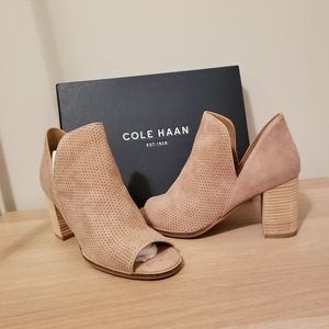 Cole Haan open toe booties
